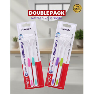 (Pack of 2) Interactive Hub Plastic Tongue Cleaner