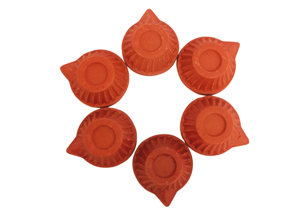 Handmade Clay Diya Oil Lamps for Diwali Decoration and Puja (Set of 12) view 2