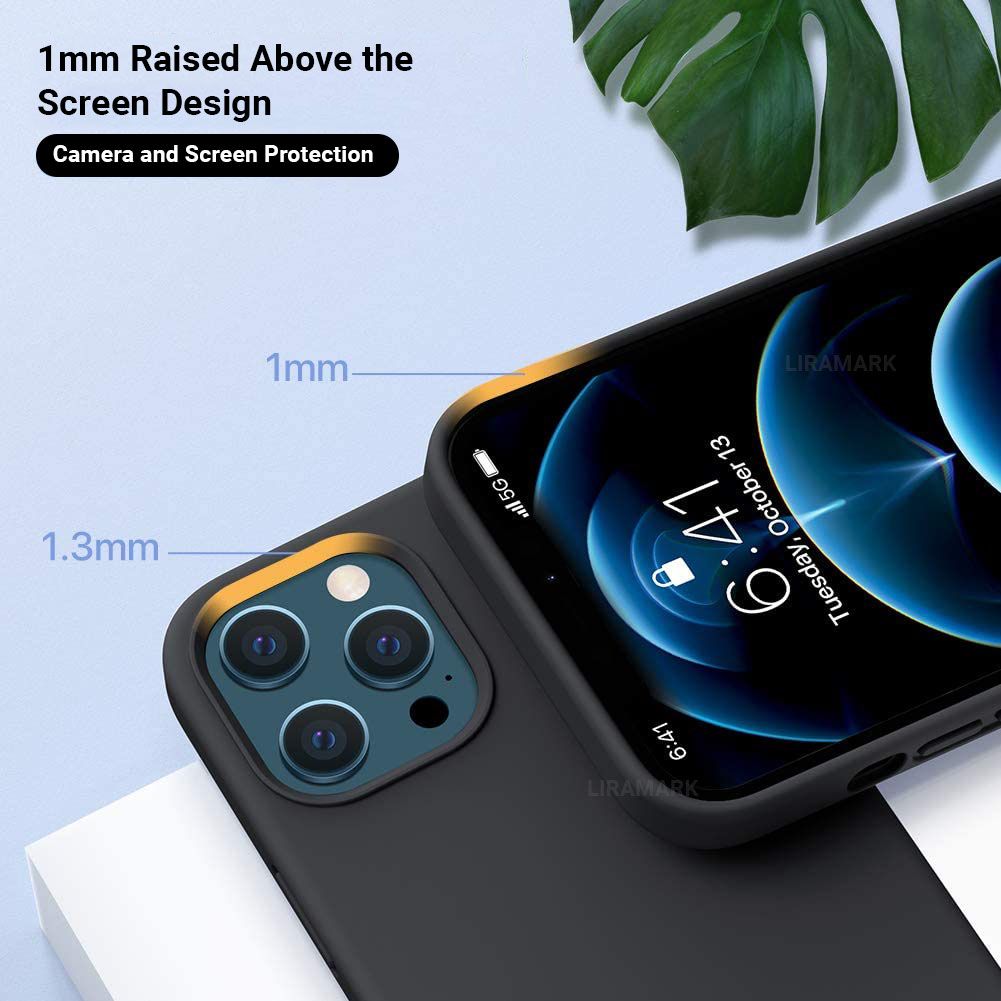 LIRAMARK Liquid Silicone Soft Back Cover Case for Apple iPhone 12 Pro Max (6.7 inch) view 2