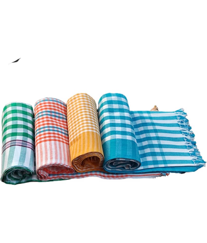 KAKUMANU Set of 4 Cotton Bath Towel Multi view 2