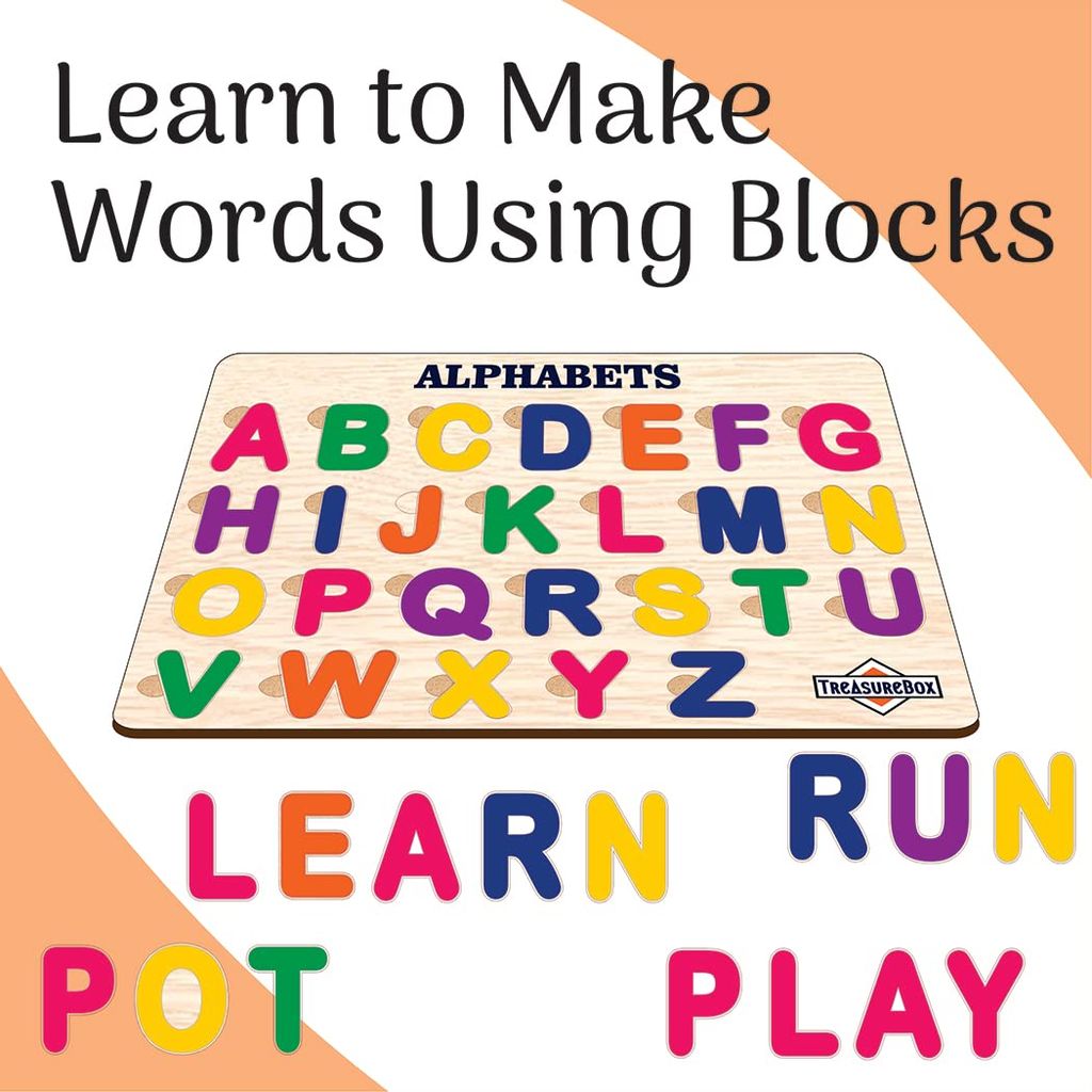 Wooden Educational Creative learning A To Z English Alphabets Board Puzzle view 2