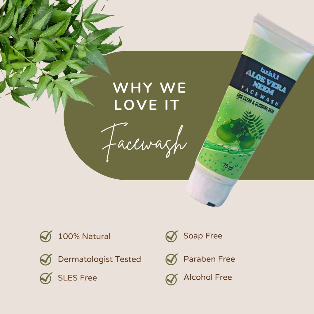 Arlak Aloe Vera Neem Facewash for Clear & Glowing Skin For Men & Women - 75 ml view 2