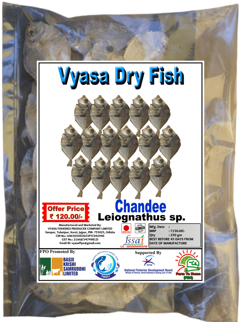Chandee | Leiognathus sp. | Vyasa Dry Fish | 250gm view 2