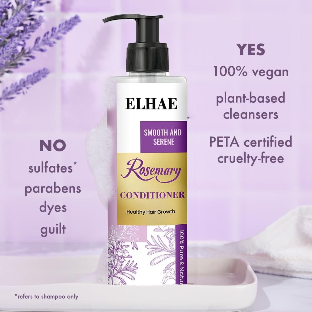 ELHAE Rosemary Conditioner for Smooth & Serene Hair - 100% Pure & Natural Formula for Healthy Hair Growth - 200ml view 2