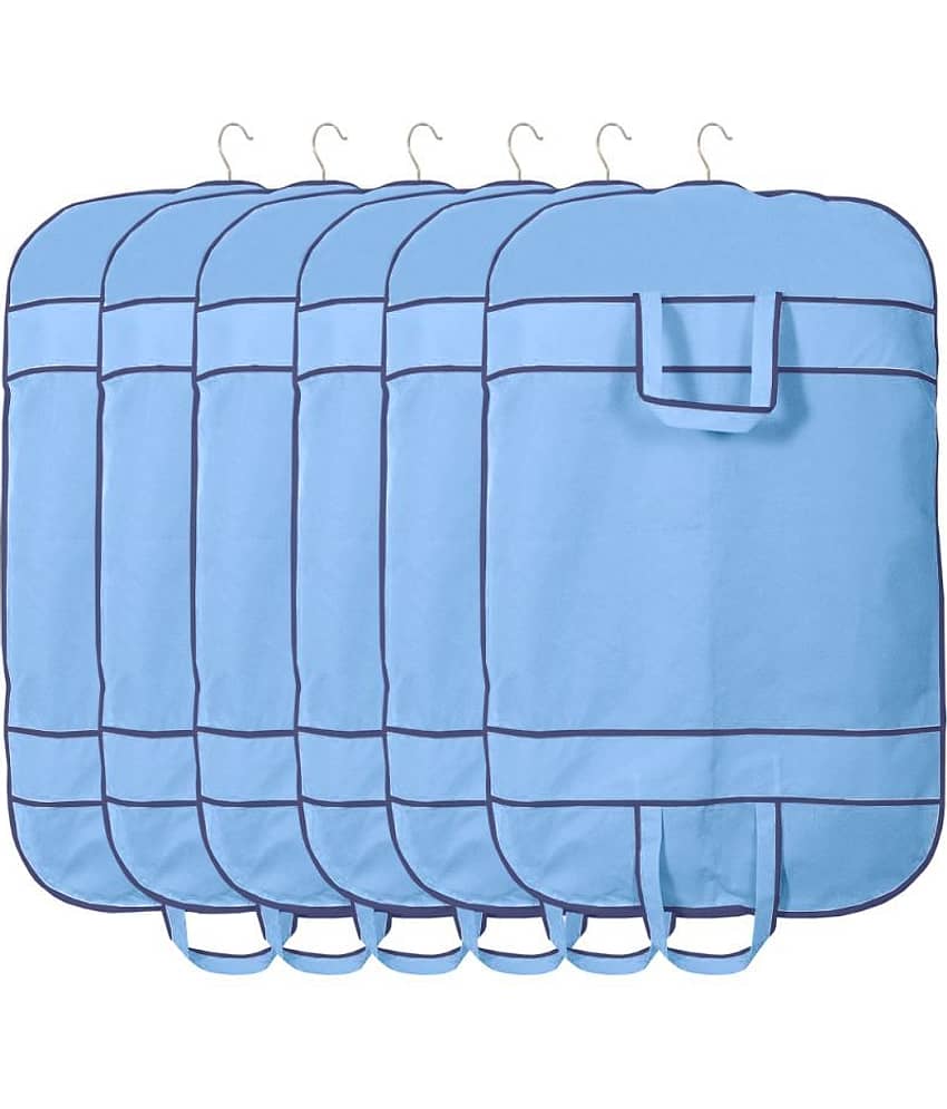 PrettyKrafts Foldable Men's Coat Cover, Blazer Cover, Pack of 6,BlueTrio, Size 60 X 91 CM view 2