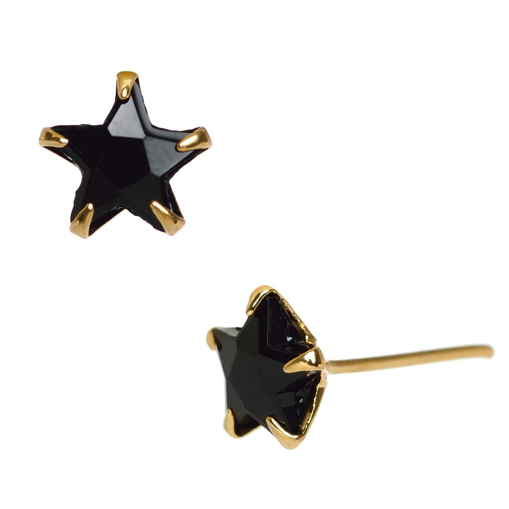 Aarohi13 BLACK STAR SHAPE EARRING FOR GIRL AND WOMAN view 2