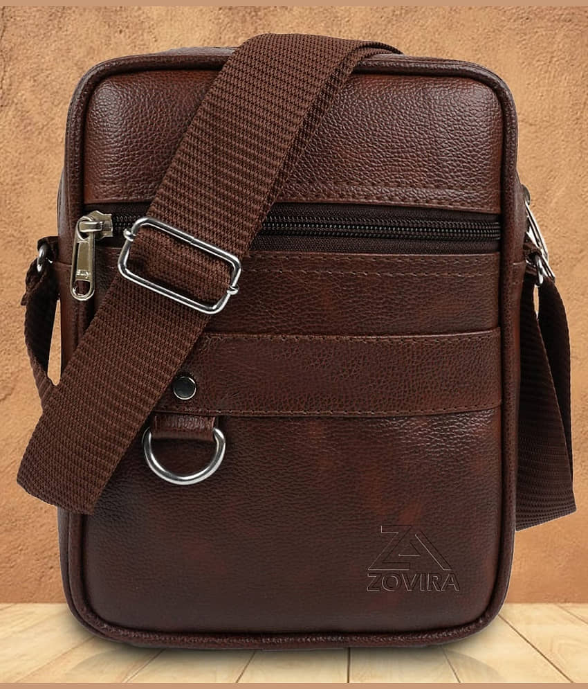 Zovira Black Solid Messenger Bag