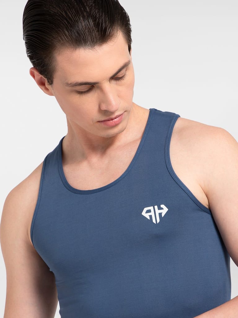 AH Gym Vest Dark Grey 4-Way Stretch view 2