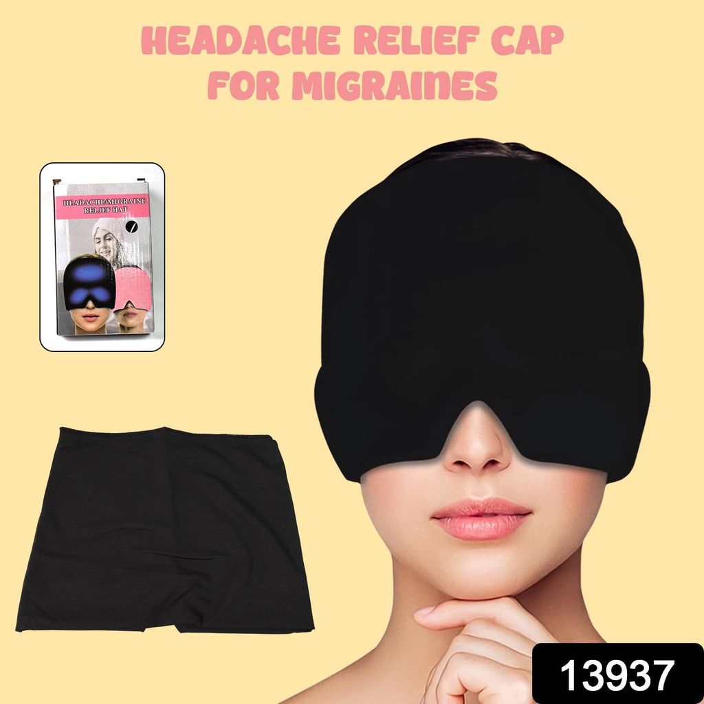 Headache Relief Hat Migraine Cap (1 pc / Black color) view 2