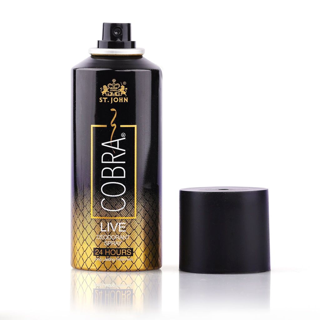 ST.JOHN Cobra Deodorant Live Long Lasting Perfumed Body Spray | Long Lasting Deodorant Spray For Men & Women - 150 ML view 2