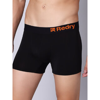 Redry Men's Underwear Anti Bacterial Micromodal Airsoft Trunk (Black)