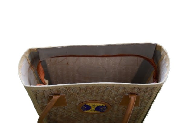 Handmade Woven Bamboo Tote Bag - Eco-Friendly & Stylish view 2