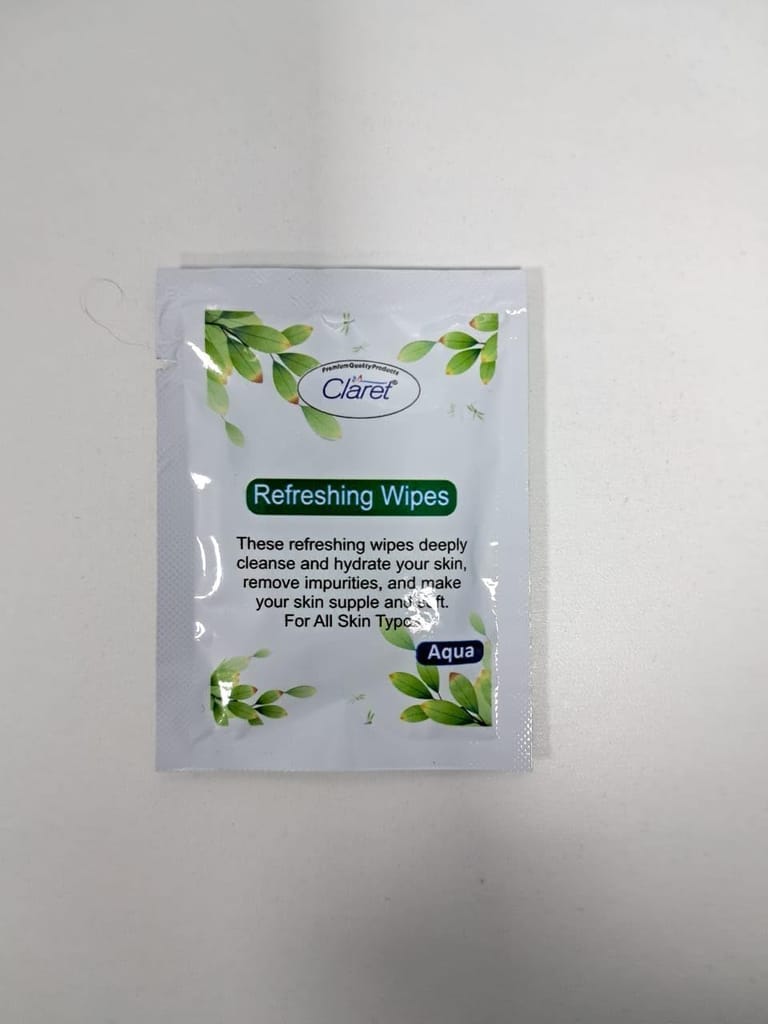 Claret Multipurpose Aqua Wet Wipes - 50 Pcs (Pack of 1) for Skin & Object Cleaning, Gentle, Hygienic and Travel-Friendly view 2