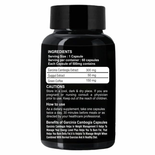 FIJ AYURVEDA Garcinia Cambogia Supplement with Green tea & Green coffee Extract Helps in Weight Management & Fat Burner for Men & Women � 500mg 60 Capsules (Pack of 2) view 2