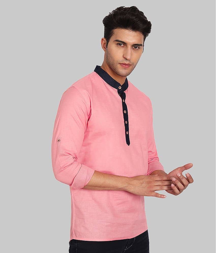 Vibe - Peach 100% Cotton Slim Fit Men's Casual Shirt ( Pack of 1 ) view 2