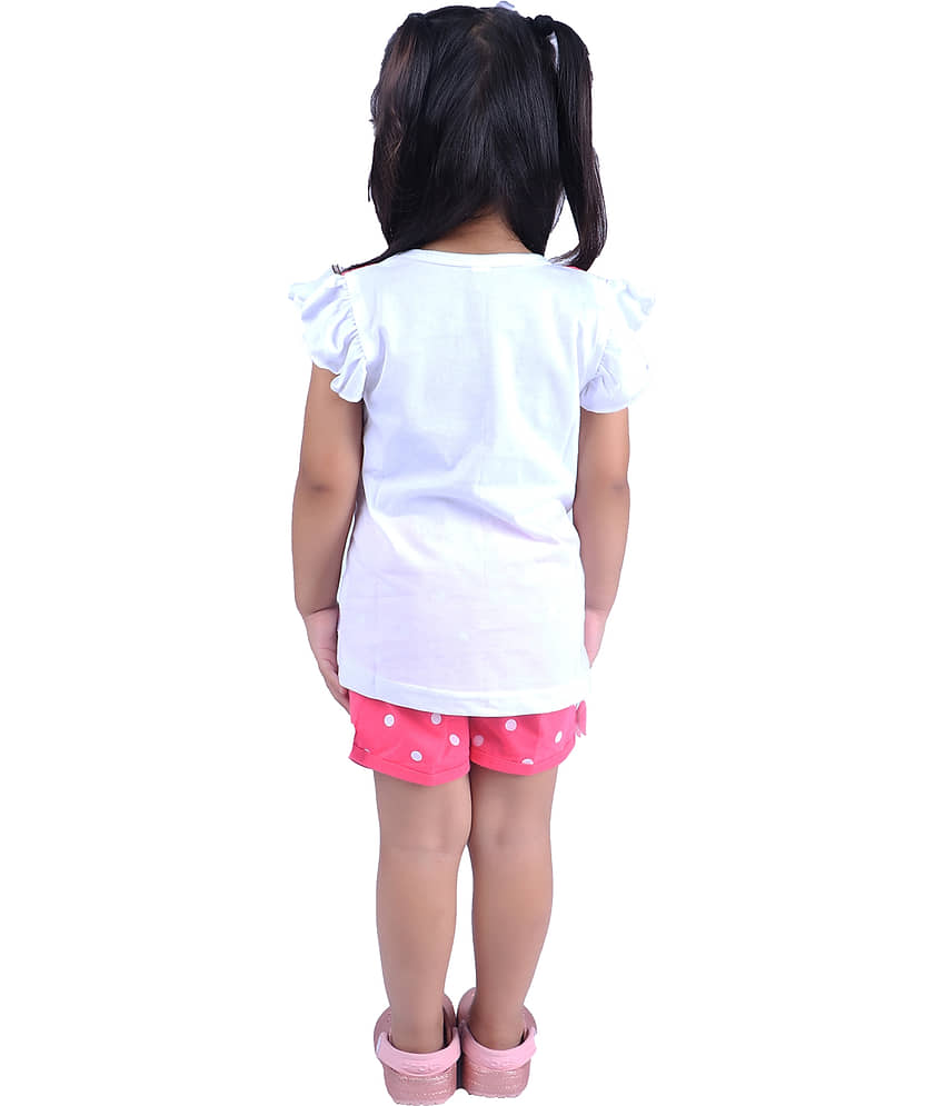 CATCUB Girls 100% Cotton Top With ( White ) view 2