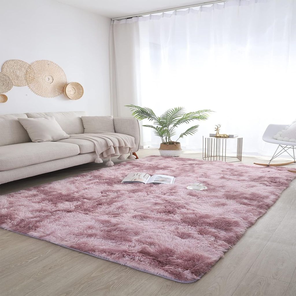 Global Home Shaggy Floor Carpets for Living Room, Elegant Bed Side Runner, Modern Carpets for Bedroom, Drawing Room,Carpets for Living Room Etc.Size 4 x 6 feet view 2