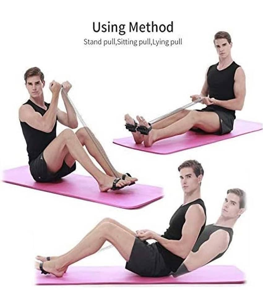 FITNESS INDIA Tummy Trimmer & AB Roller (Combo of 2) Pull Reducer Waist Trimmer Body Toner Abs Exerciser Home Gym Exercise Equipment view 2