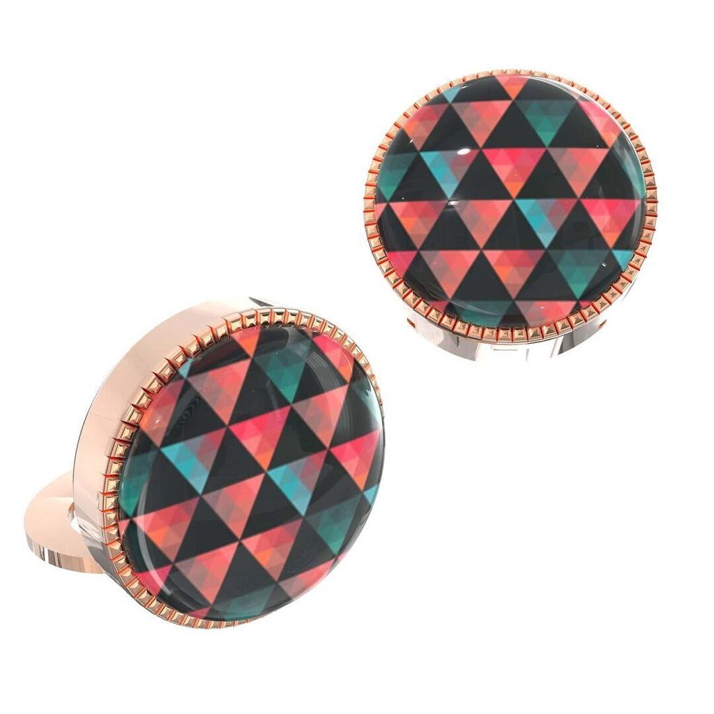 The Smart Buttons - Shirt Button Cover Cufflinks for Men - Geometric Triangles Style view 2