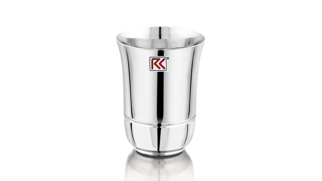 RK Stainless Steel Glass Set of 6-300Ml Each | Mirror Polish, Food Grade | Scratch Resistant, Serving Glass | for Water Juice (Silver) view 2