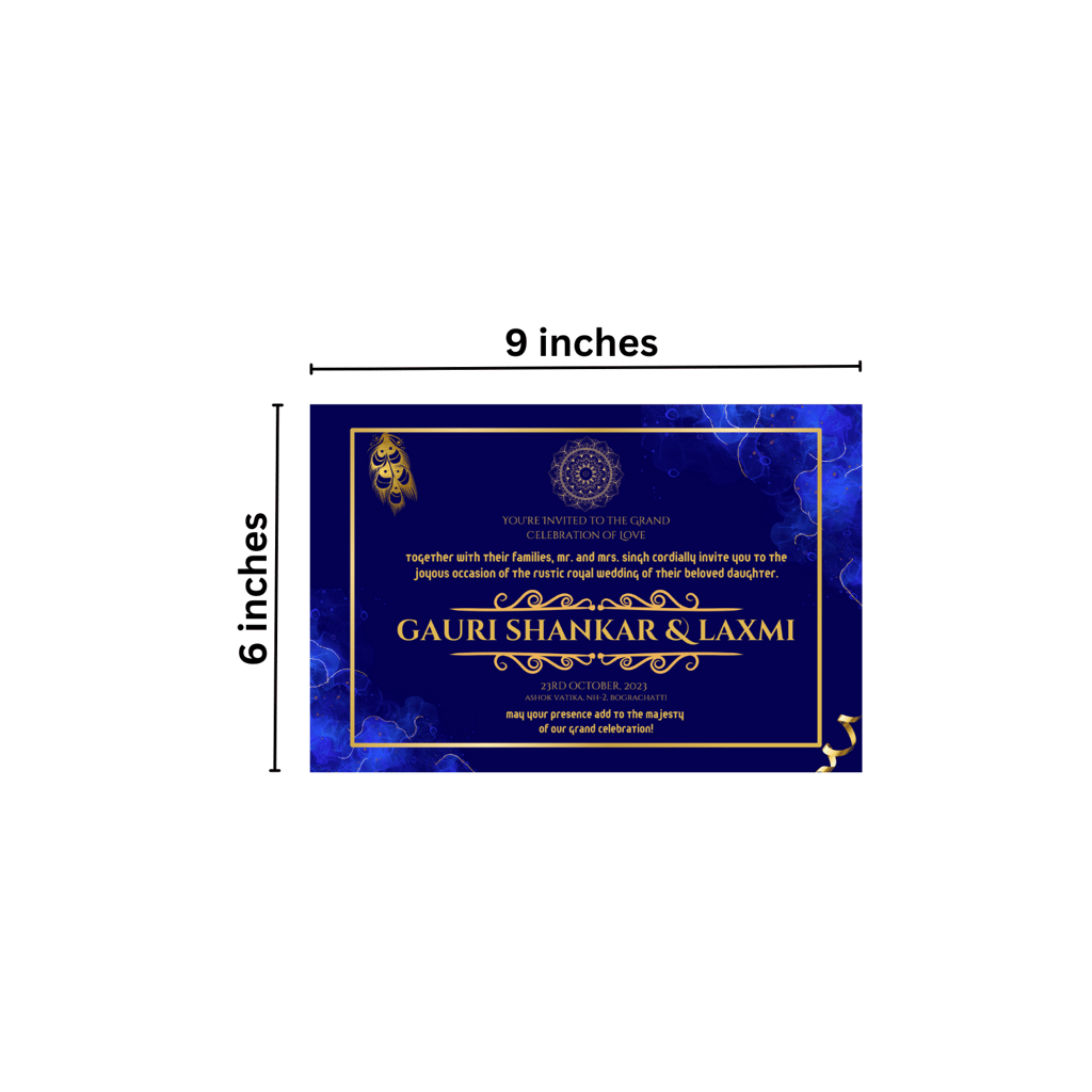 Cherished Beginnings: Pack of 20 Multicolour Wedding/Marraige Invitation Cards view 2