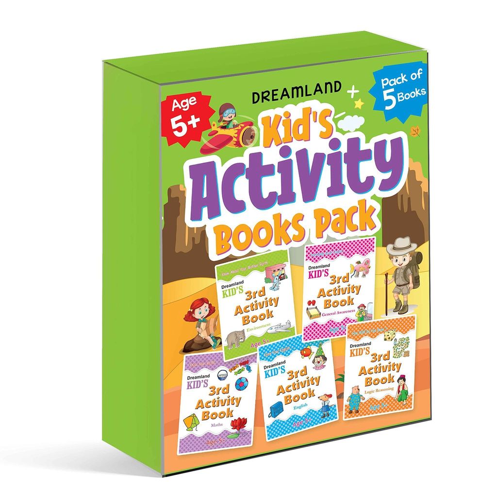 Kid's 3rd Activity Five Books Pack for Children Age 5+ With Fun Learning Activities for Kids- English, Maths, Environment, General Awareness, Logic Reasoning [Paperback] Dreamland Publications view 2