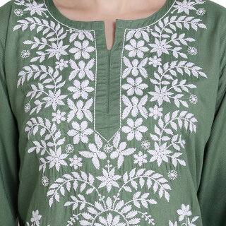 Lucknowi Rayon Cotton Kurta view 2