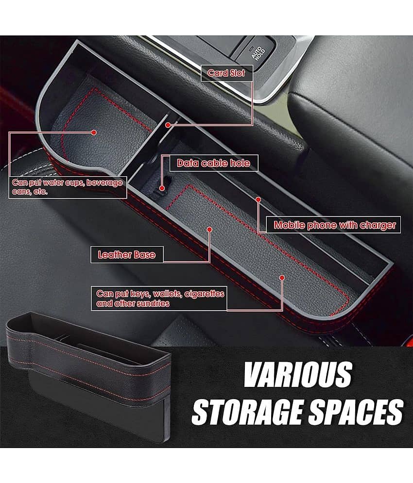 EIGHTEEN ENTERPRISE Multi Pocket Organizer for Front Seat Side Black view 2