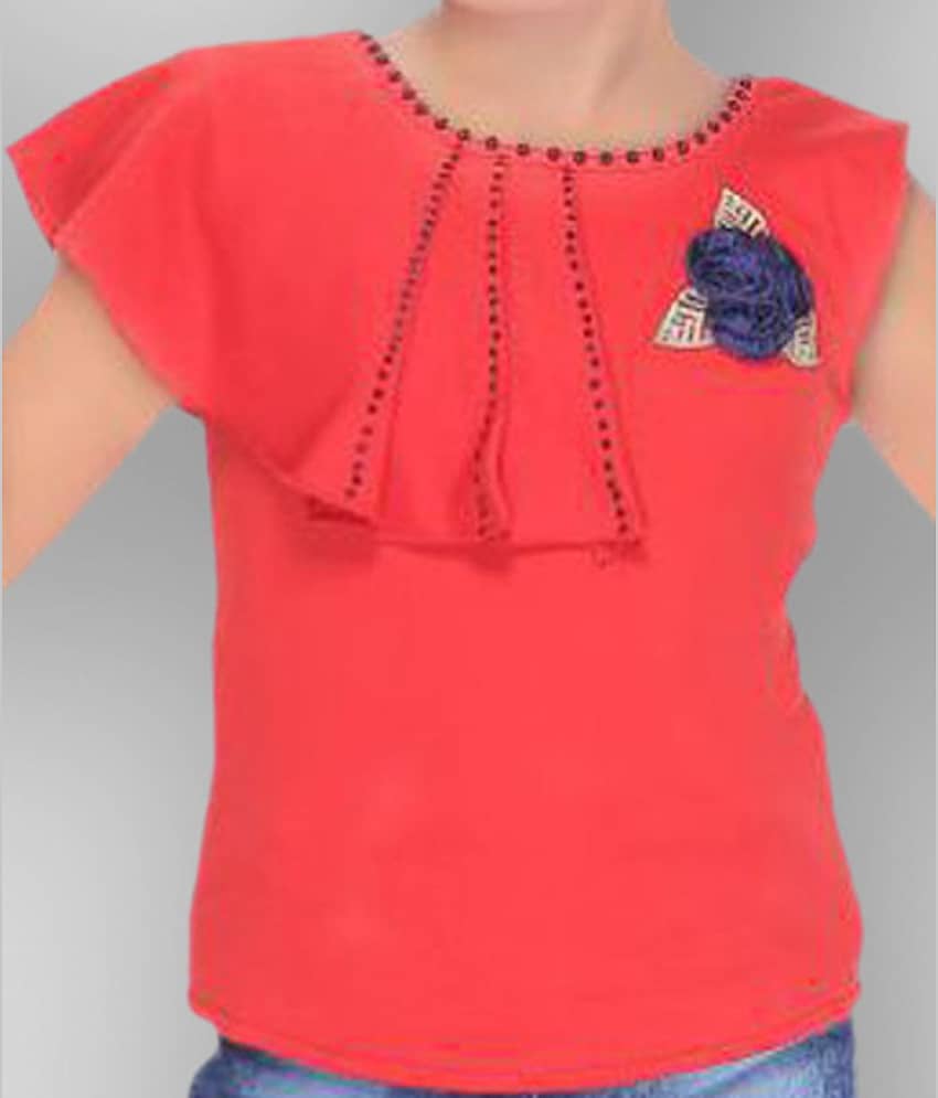 Zadmus Denim For Girls ( Pack of 1 , Red ) view 2