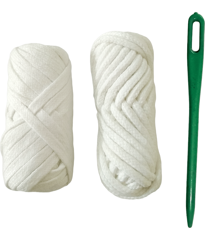 Pajama Dori Strings (Cotton) 25 Meters 100% Pure Cotton Strings for Ethnic Indian Dresses, Pajama, Lehenga, Saree,Petticoat, salwars, Patiala, chudidars (White Round) view 2