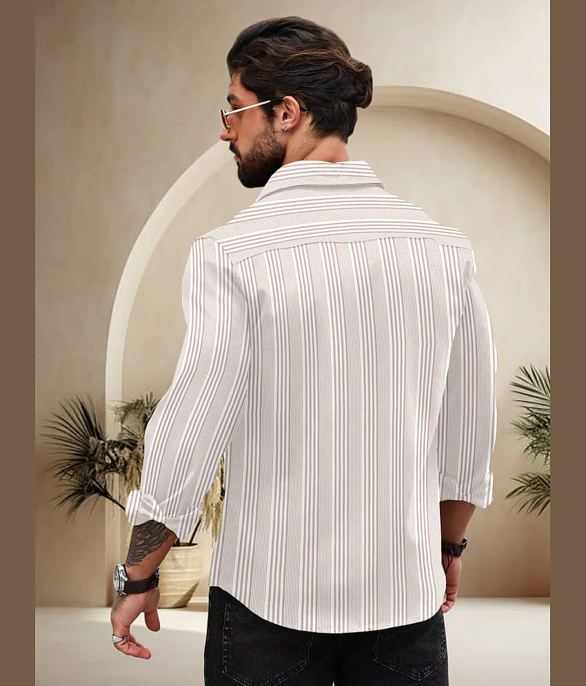 Nofilter Cotton Blend Regular Fit Striped Full Sleeves Men's Casual Shirt - Purple ( Pack of 1 ) view 2