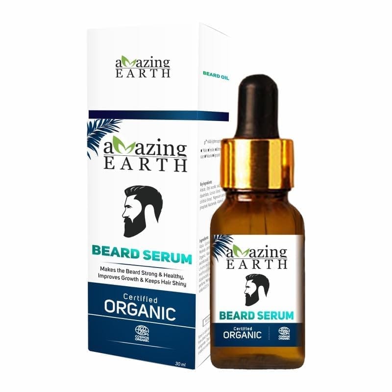 AMAzing EARTH Beard Serum 30ml and Beard Wash 100ml. Combo for Hair Growth and Shiny Beard view 2