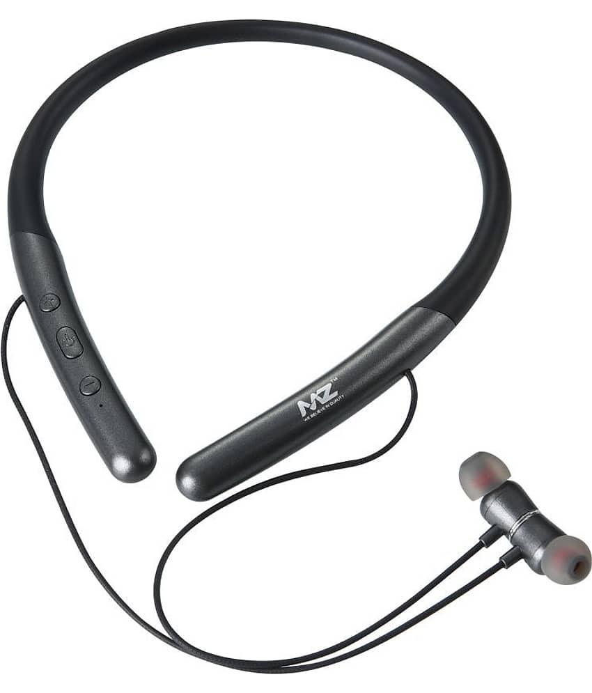MZ In-the-ear Bluetooth Headset with Upto 25h Talktime Noise Cancellation - Black