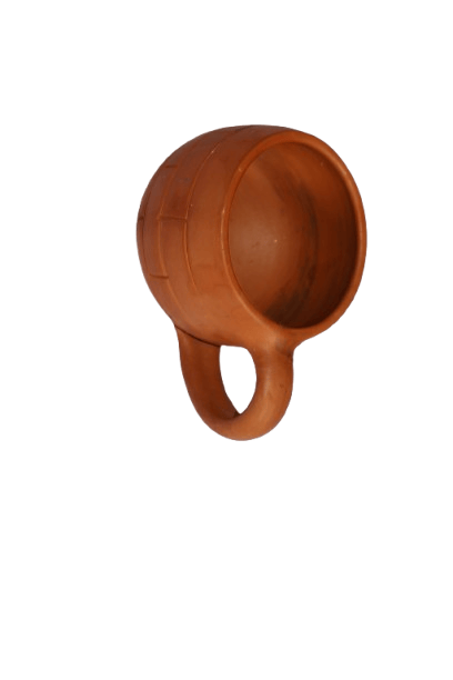 Rustic Terracotta Mug - Handcrafted for Coffee & Tea Lovers-2 pieces view 2