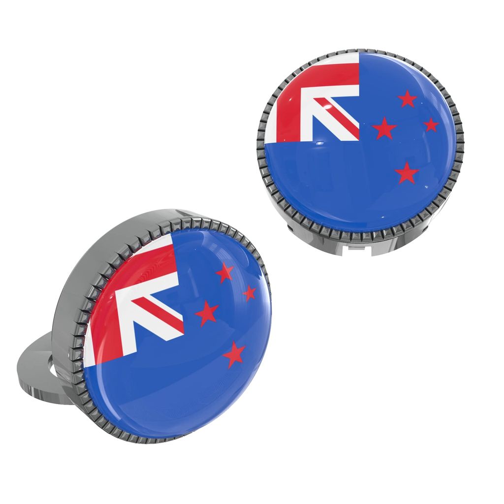 The Smart Buttons - Shirt Button Cover Cufflinks for Men - New Zealand Flag view 2
