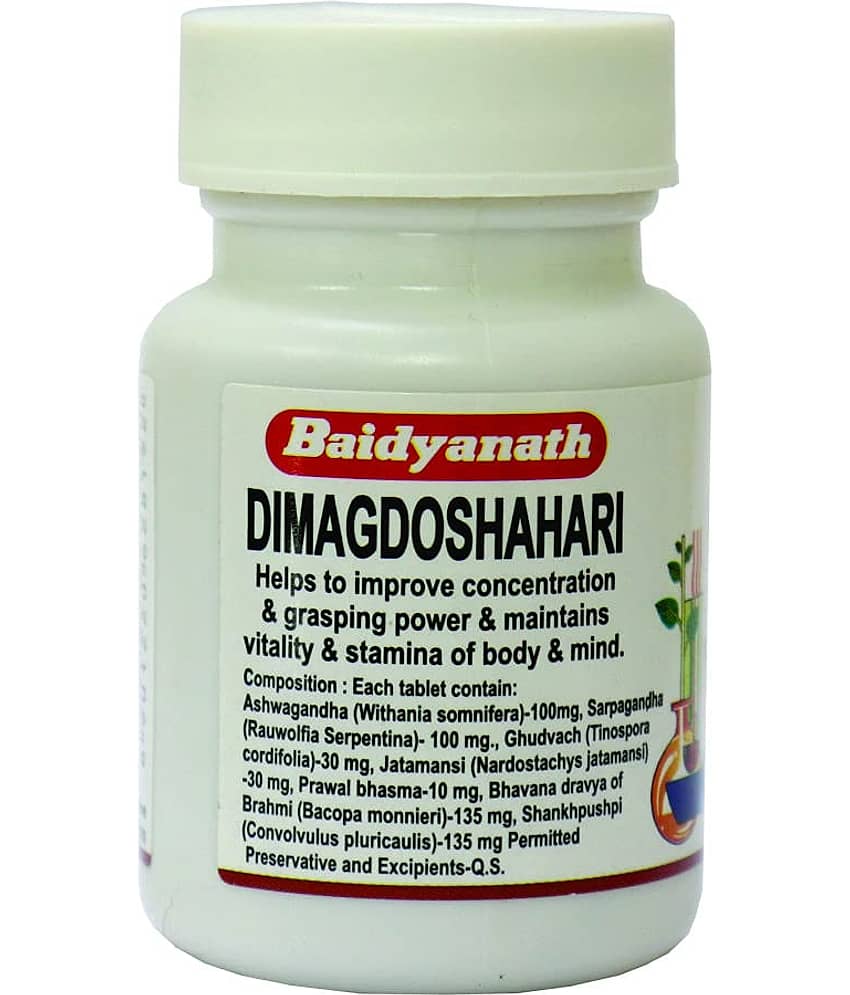 Baidyanath Dimag Doshahari Tablet 50 No.S Pack of 1 view 2