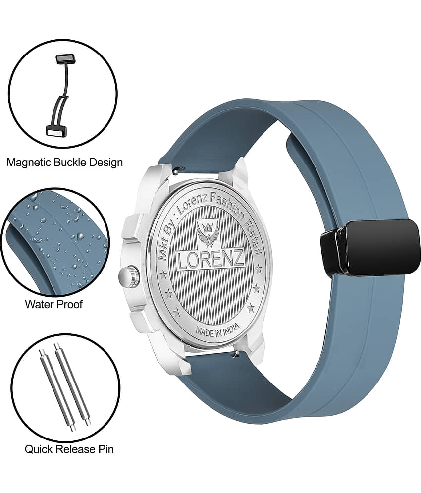 Lorenz Blue Silicon Analog Men's Watch view 2