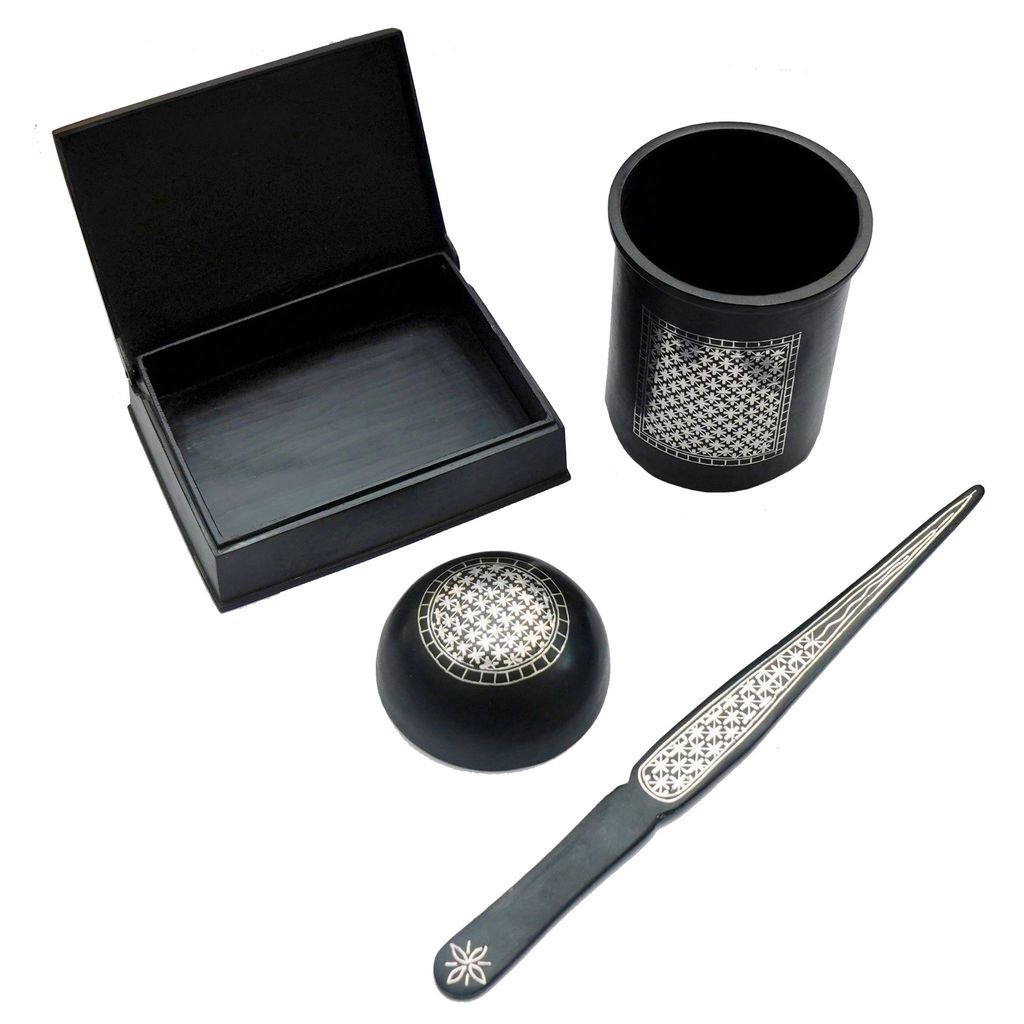 Bidri Work Office Set 4 Pice With Box (1TMTDCOKA08582) view 2