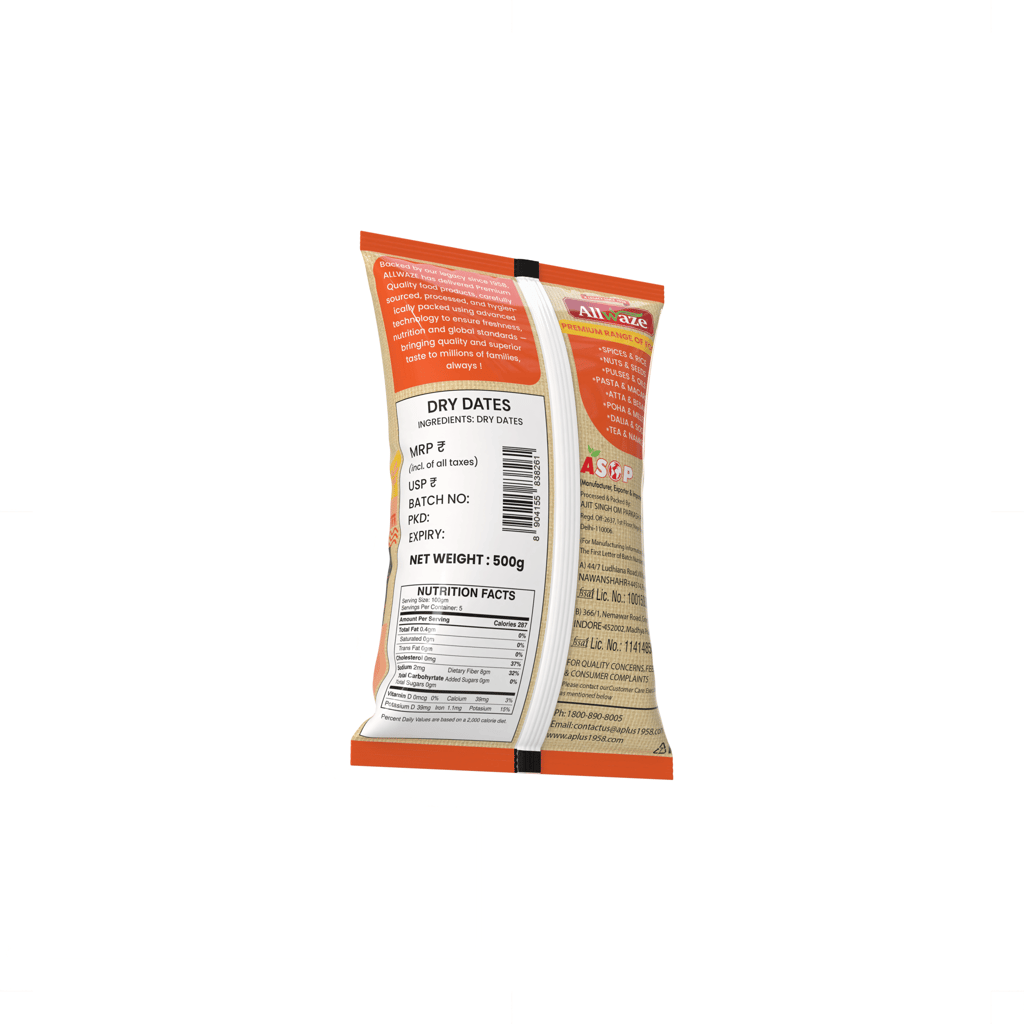 Allwaze Dry Dates 500gram view 2