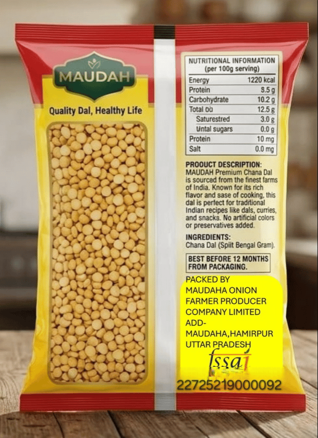 Maudah Chana Dal, Premium Quality Split Chickpeas, 1 Kg Pack view 2