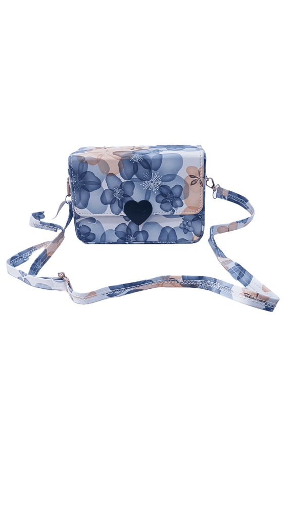 Women's Floral Print Crossbody Bag with Heart-Shaped Clasp view 2
