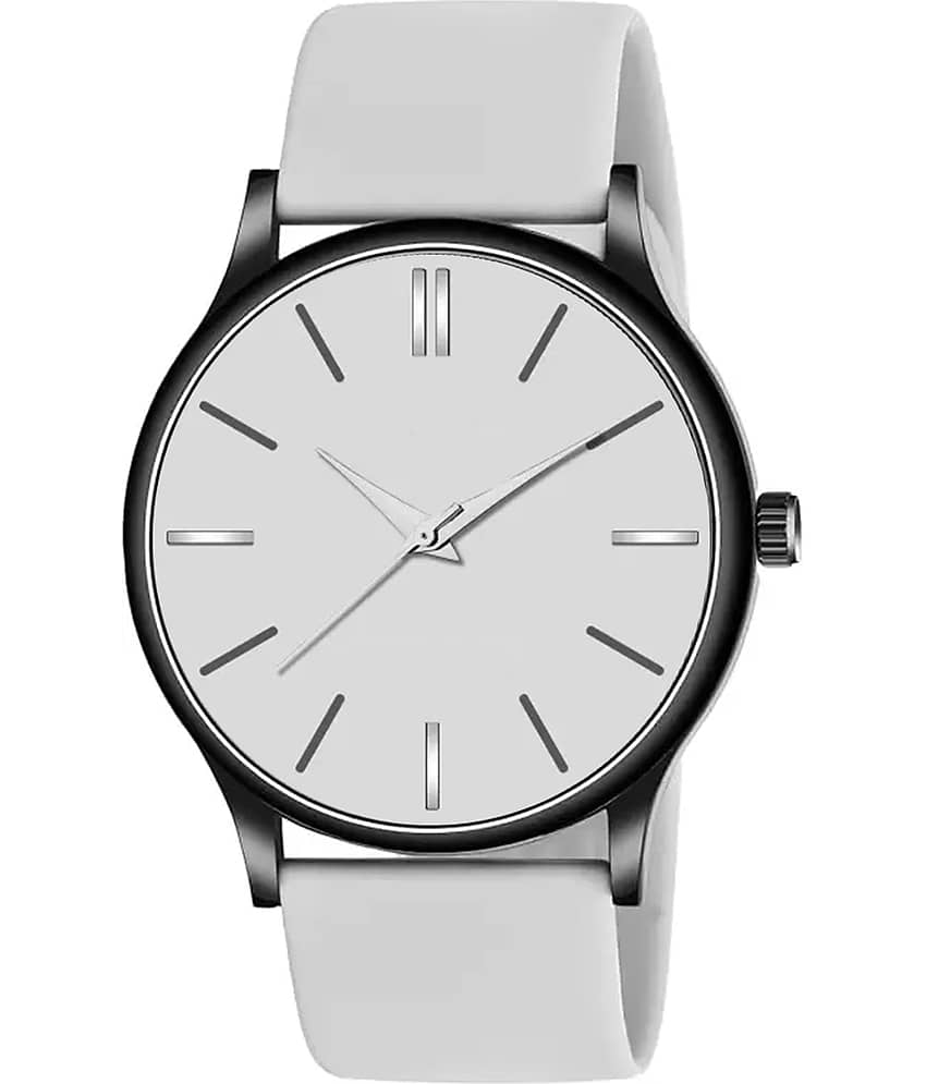 niyatifab Light Grey Silicon Analog Men's Watch