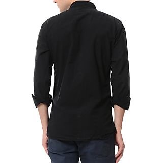 9H Black Cotton Blend Casual Shirt view 2