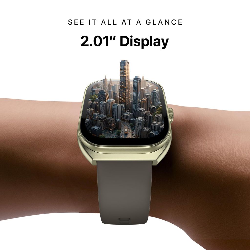 Noise Icon Arc Immersive Curved Display Smartwatch-Nickel Brown view 2