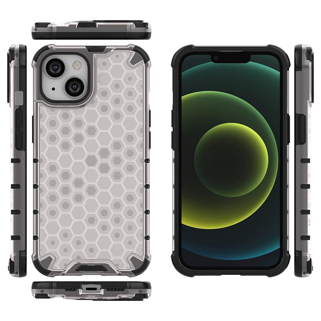 Faircost for iPhone 14 Hybrid Shockproof Back Cover Hard Outside Soft Sides- (Polycabonate::Transparent) view 2