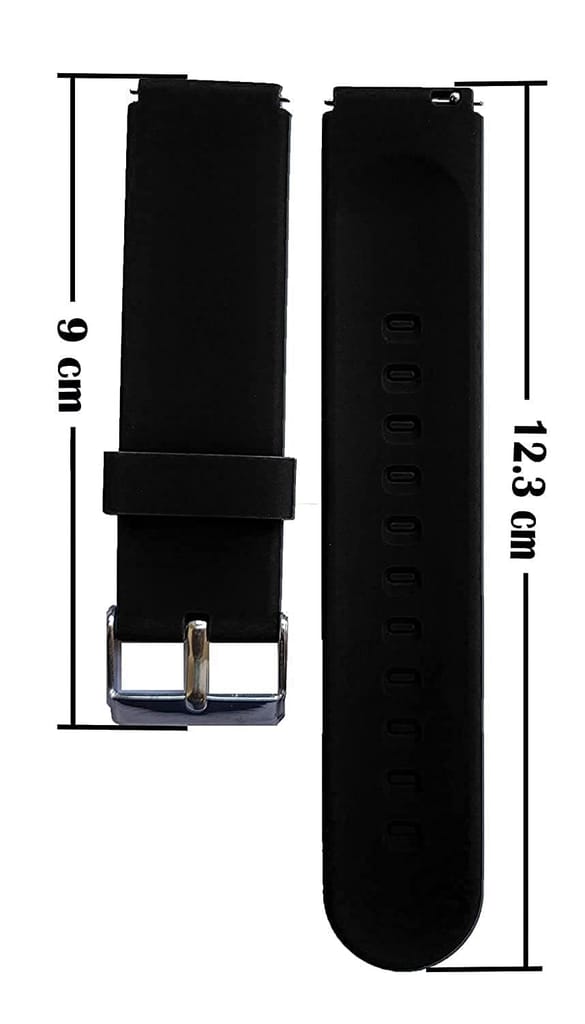 19mm Silicone Band Replacement Strap Compatible with Boat, Fire Boltt, Noise, Dizo, Beatxp, Fast-Track, Ptron, Amazfit & All 19mm Smart watche view 2