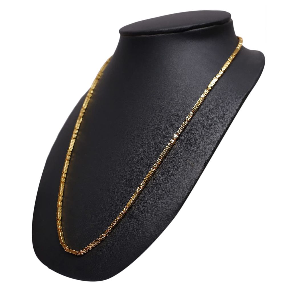 Gold Plated Classic Modern Box Chain Necklace/Women's Fashion Gold Plated Chain/Necklace/Set of 1 view 2