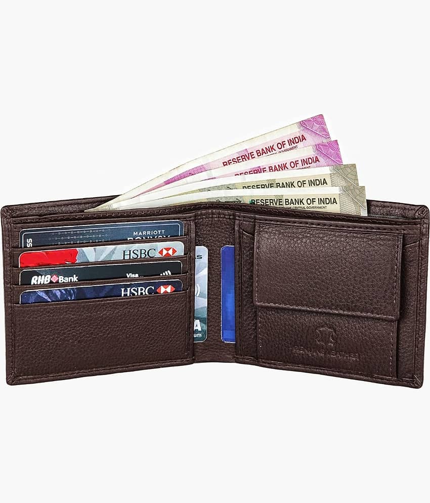 HIDEFLIX Brown Leather Men's Regular Wallet,RFID Wallet ( Pack of 1 ) view 2