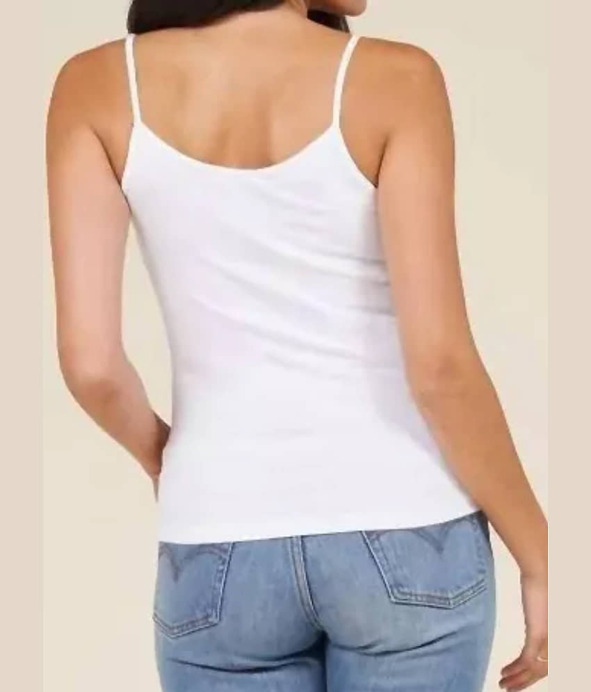Inner Element Pack of 3 White Camisole Slip Cotton Camisoles ( White ) view 2