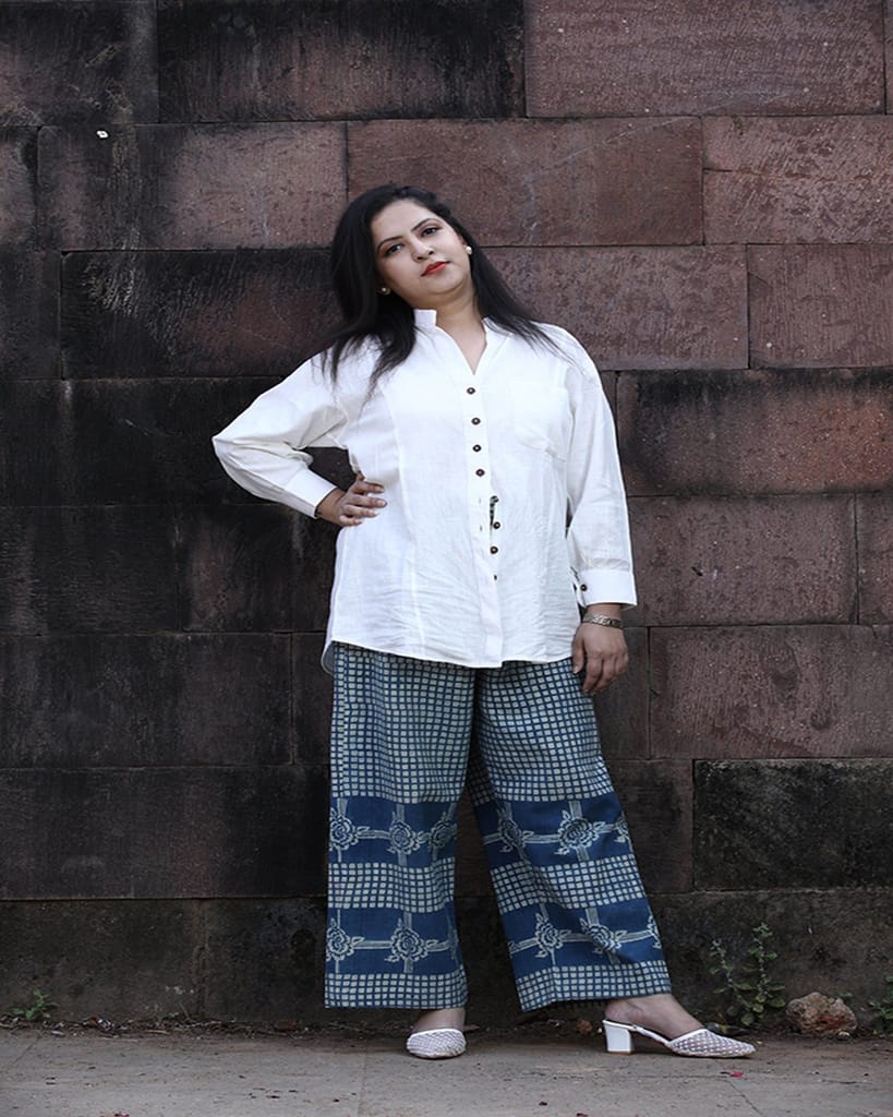 Handwoven White Cotton Shirt view 2